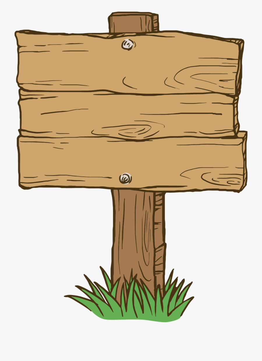 Wood Euclidean Vector - Transparent Cartoon Wooden Sign, Transparent Clipart