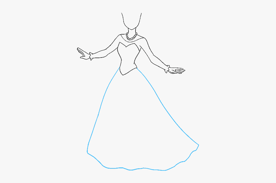 How To Draw A - Princess Cartoon Drawing, Transparent Clipart