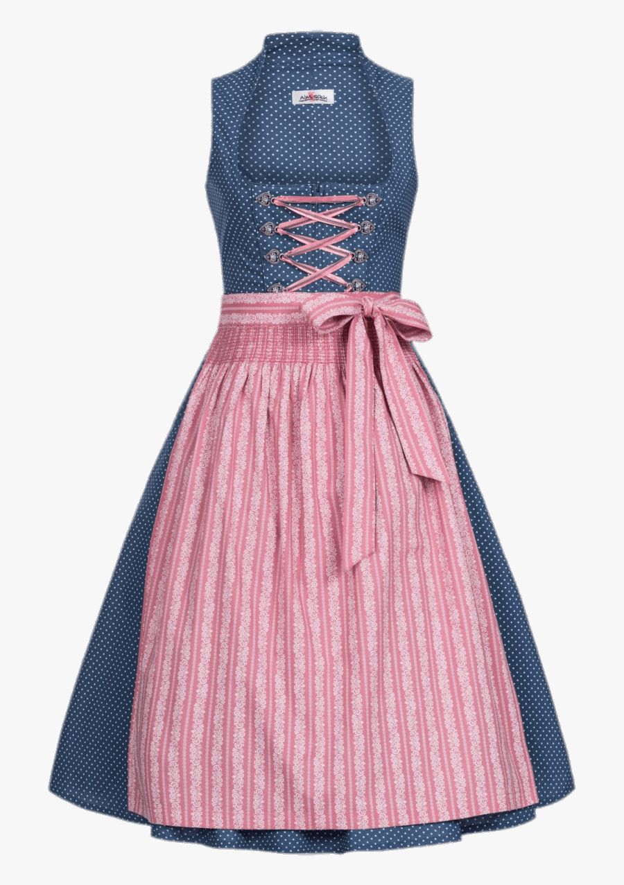 Blue And Pink Dirndl Dress Clip Arts - Dirndl Png, Transparent Clipart