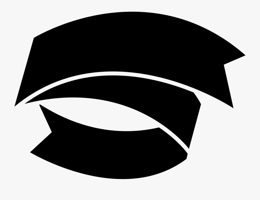 Ribbon Textile Png Icon - Vector Black Banner Png, Transparent Clipart