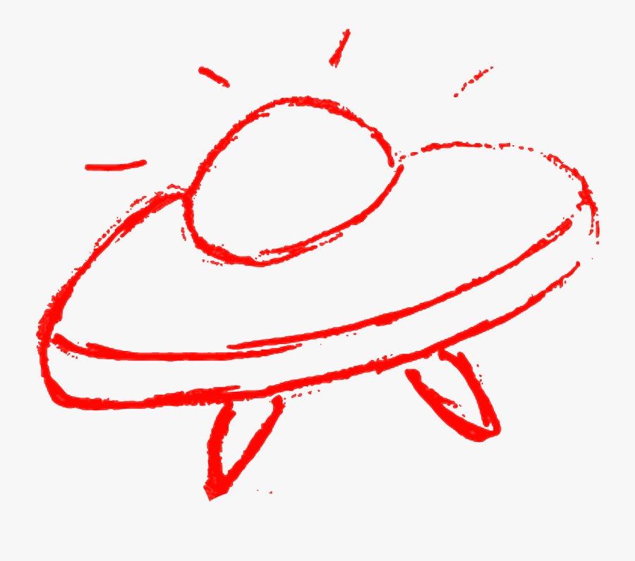 Red Space Ship, Transparent Clipart