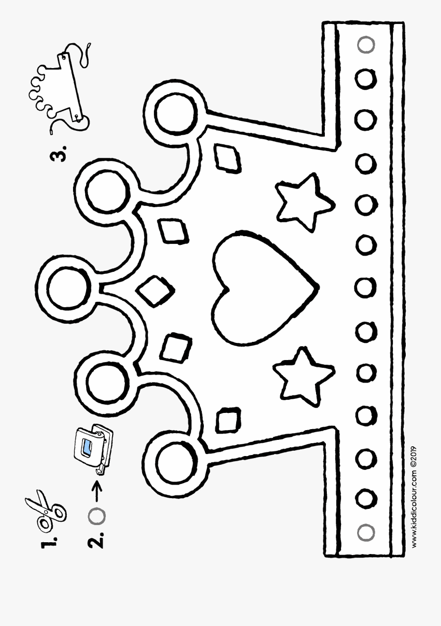 Make Your Own Crown Colouring Page Drawing Picture - Make A Crown Drawing, Transparent Clipart