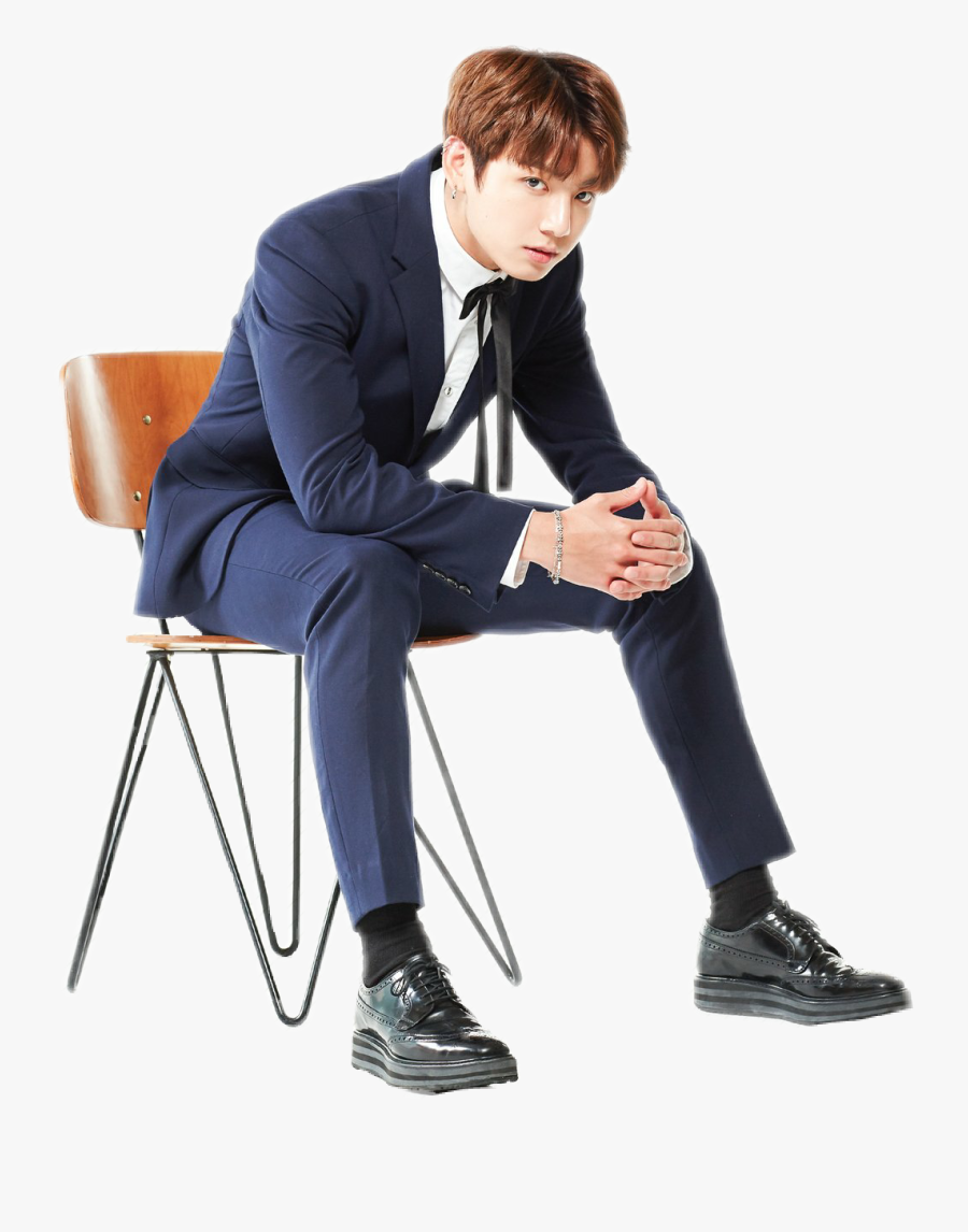 Jungkook Sitting On Chair , Png Download - Jungkook Sitting Png, Transparent Clipart