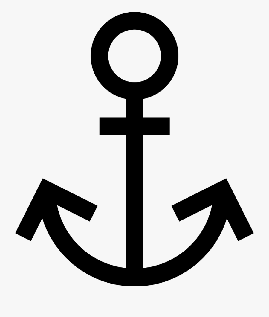 Anchor - Anchor And Female Symbol, Transparent Clipart