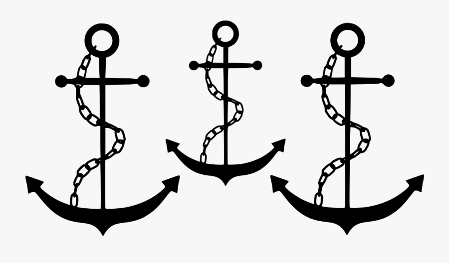 Anchor With A Chevron Background, Transparent Clipart