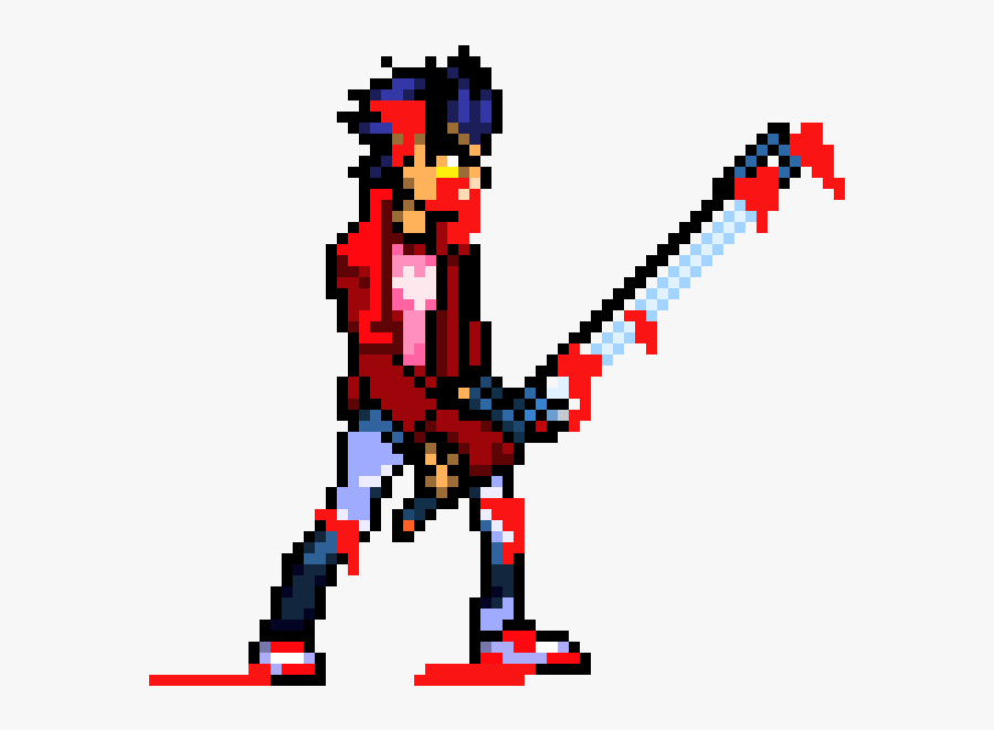 Travis Touchdown Pixel Art, Transparent Clipart