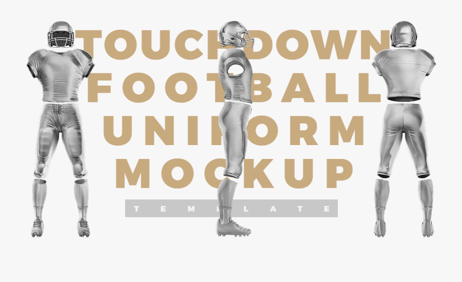 Clip Art Touchdown Football Uniform Sports - 3d Football Uniform Template, Transparent Clipart