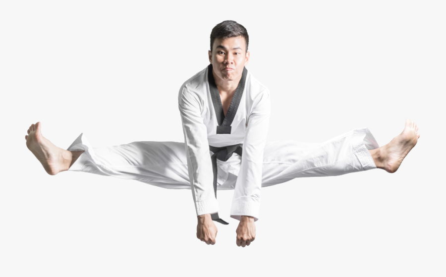 Man Karate Kicking - Taekwondo Kicks Png, Transparent Clipart