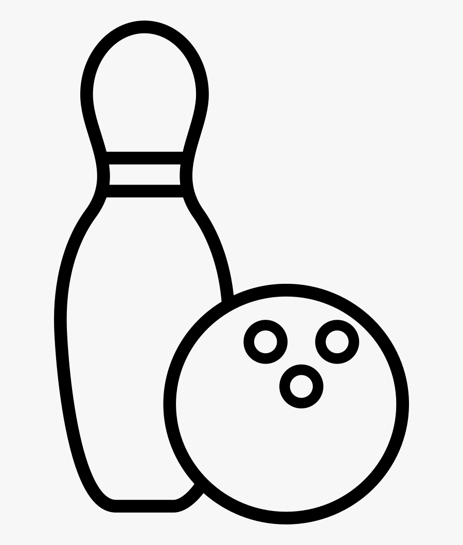 Bowling Bowl And Ball Outline - Bowling Outline, Transparent Clipart