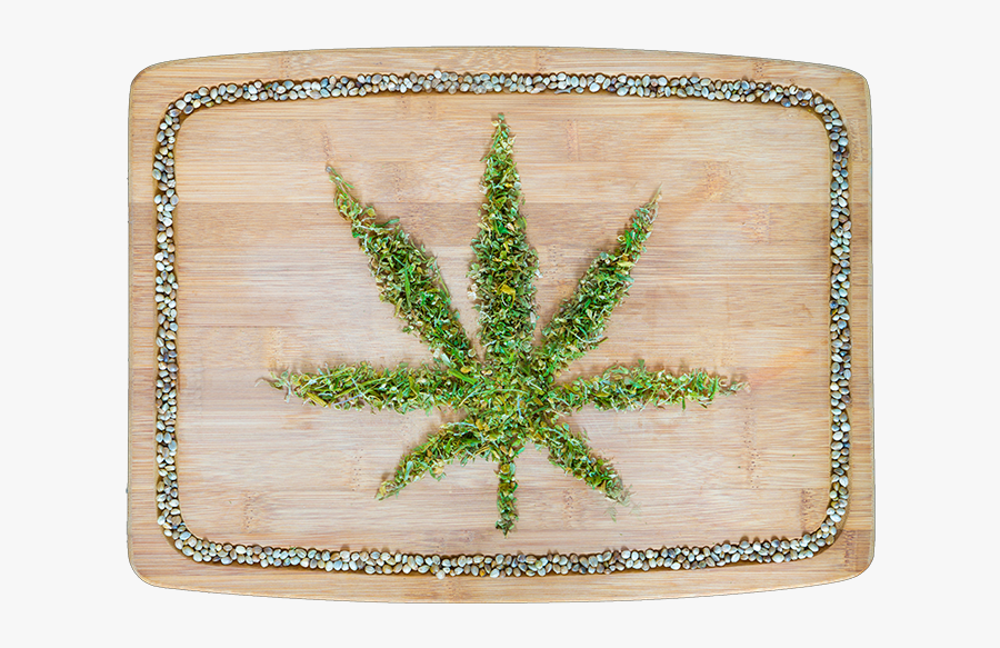 Cannabis Dried Leaves On Wooden Board 000087800179 - Cooking With Cannabis, Transparent Clipart