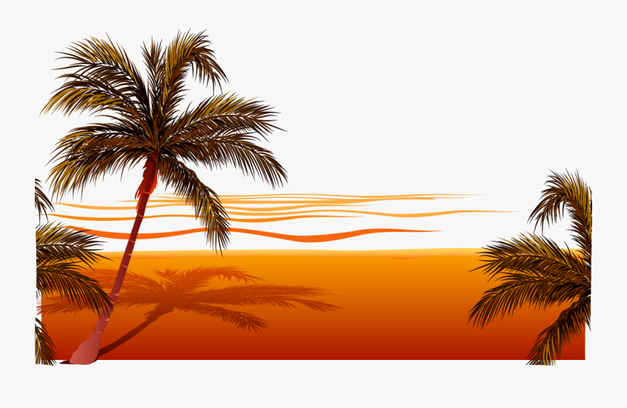 Beach Sunset Clip Art - Beach Sunset Png, Transparent Clipart
