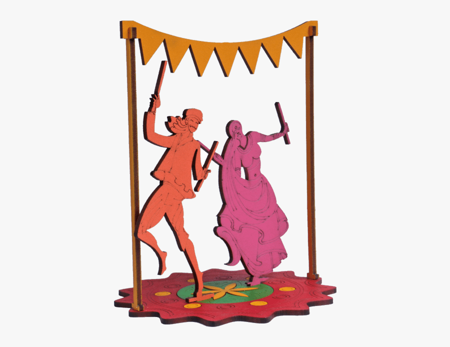 Dandiya Raas Traditional Folk Dance Of Gujarat - Dandiya Clipart Png, Transparent Clipart