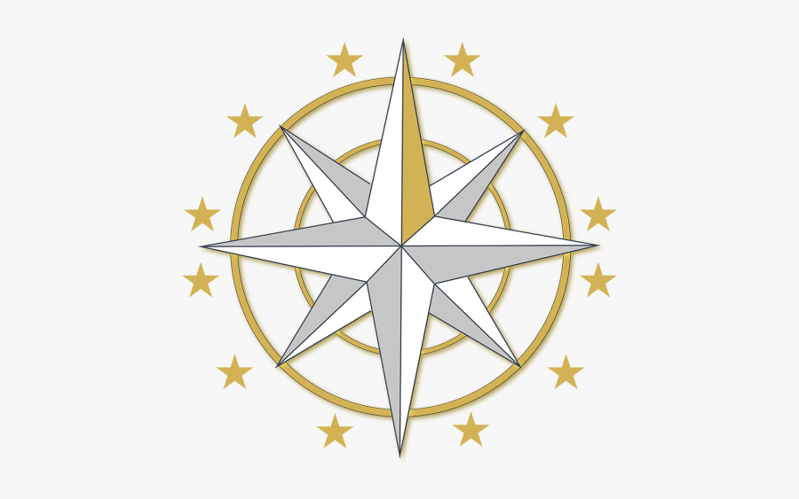 Compass Star Png - Symbol North South East West, Transparent Clipart
