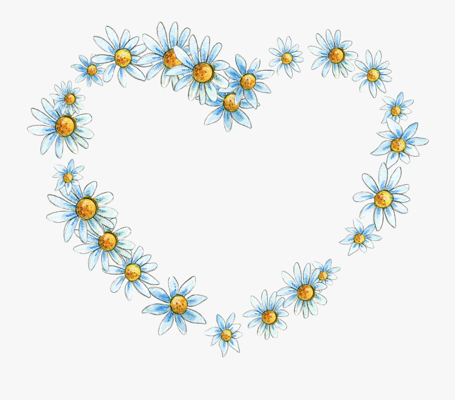 Floral Flower Frame Free Picture - Flower Heart Png, Transparent Clipart