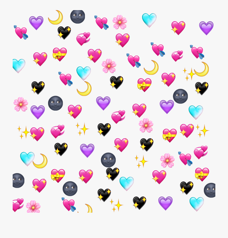 #aesthetic #emoji #heart #frame #tumblr #cute #kawaii - Corazones Emojis Png, Transparent Clipart
