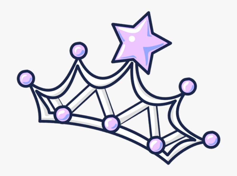 #crown #star #white #king #queen #tiara - Star Crown Clipart, Transparent Clipart