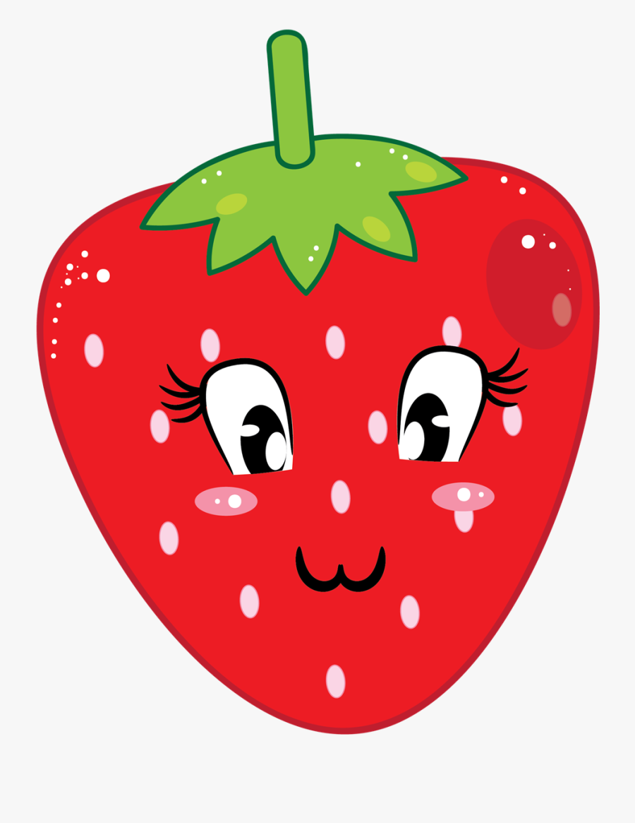 This Cute Cartoon Strawberry Clip Art Done In Cool - Cute Strawberry Clipart Png, Transparent Clipart