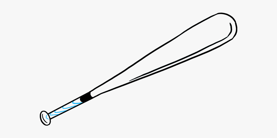 Baseball Bat Clipart Fat - Easy To Draw Baseball Bat, Transparent Clipart