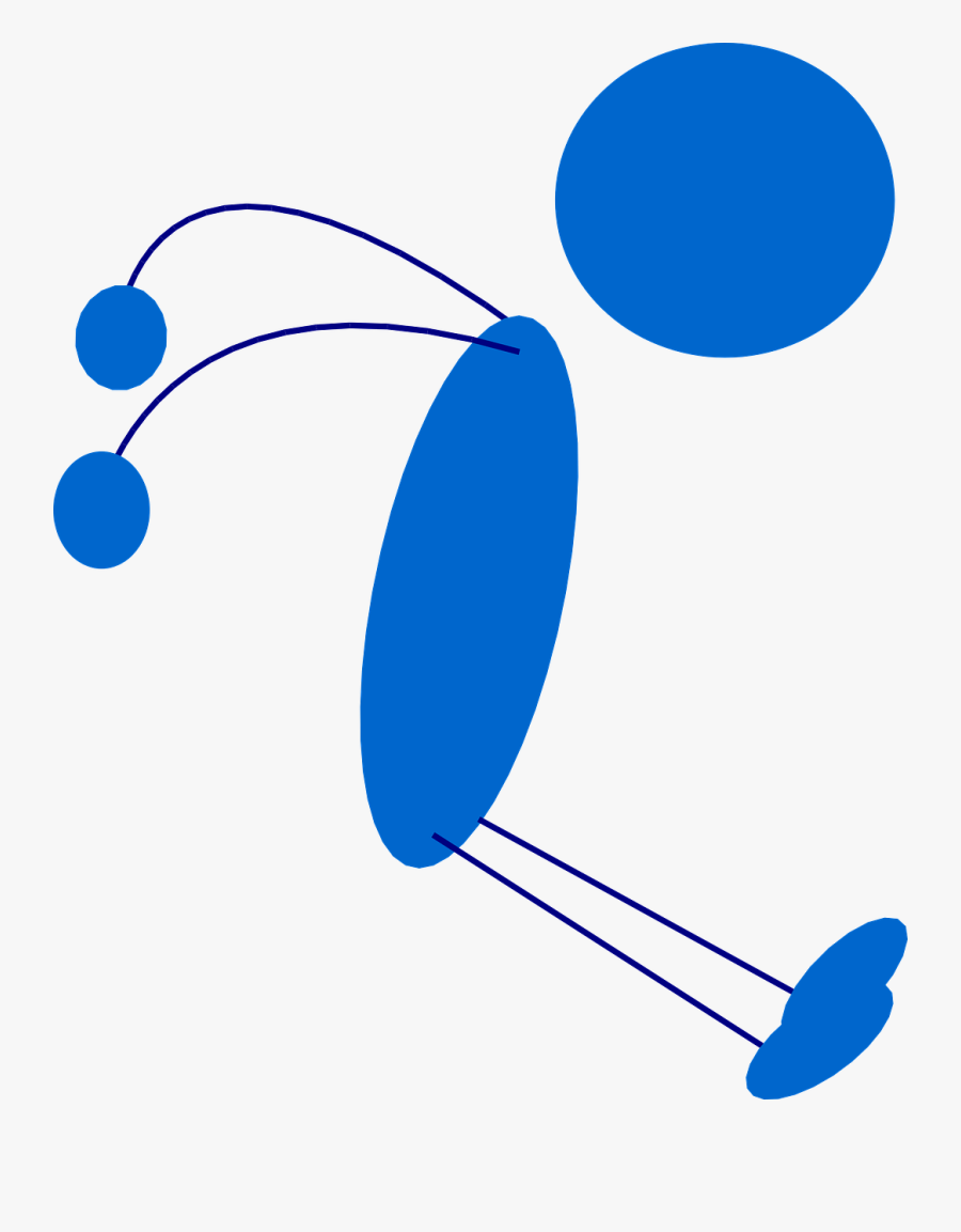 Stickman Stick Figure Matchstick Man Free Picture - Jumping Blue Stick Figure, Transparent Clipart