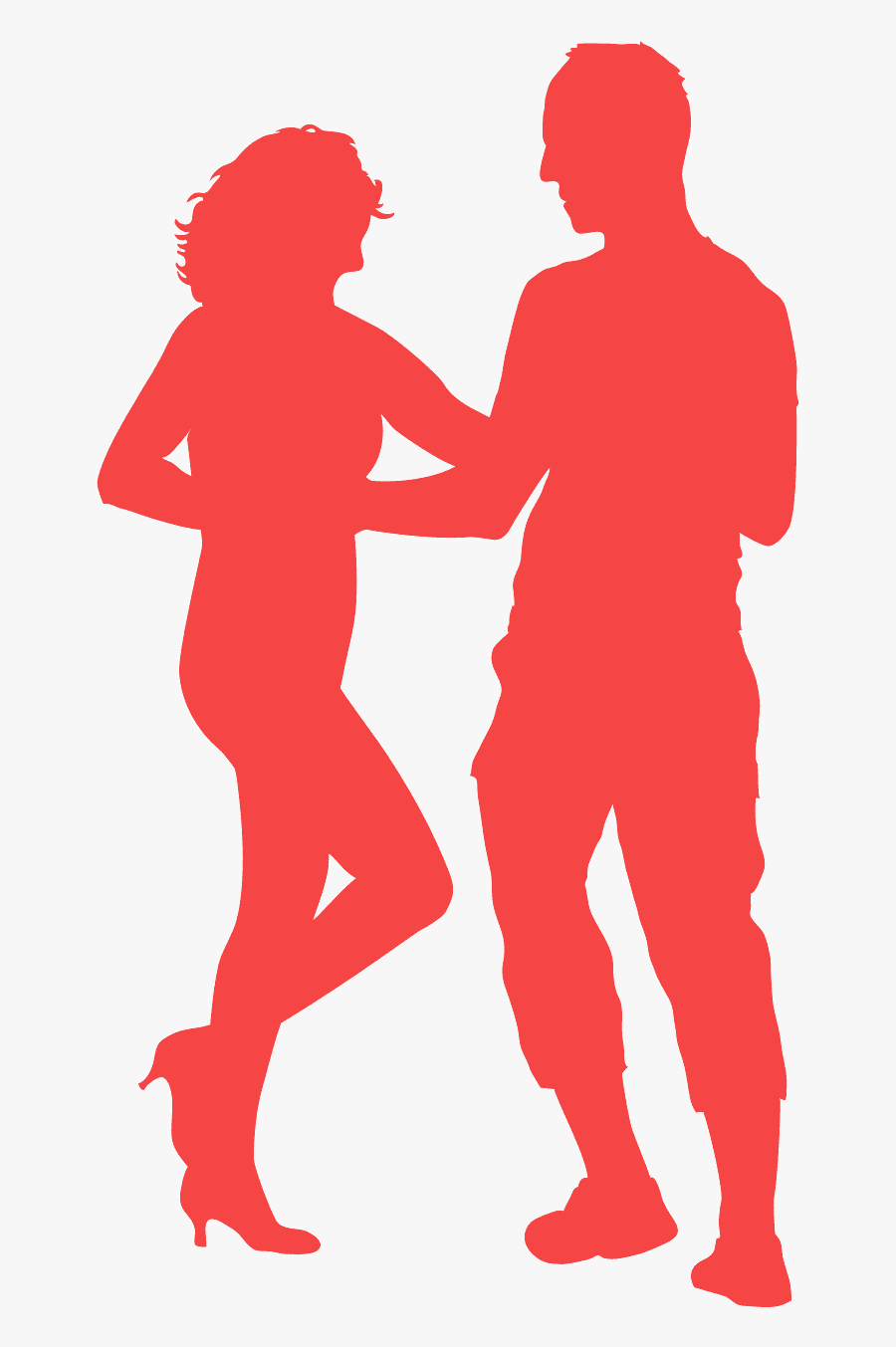 Silueta De Pareja Bailando, Transparent Clipart
