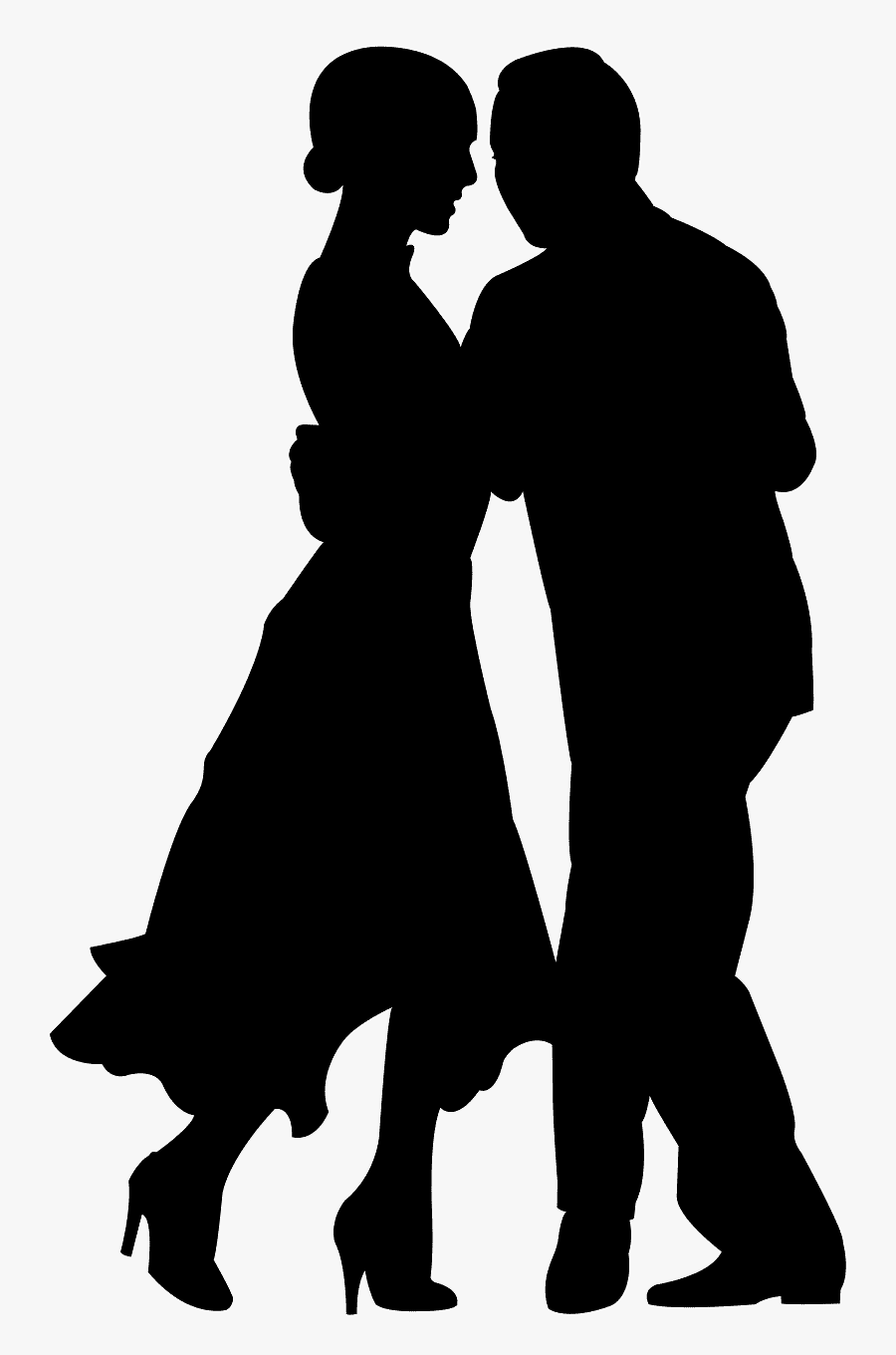 Siluetas De Bailarines De Tango, Transparent Clipart