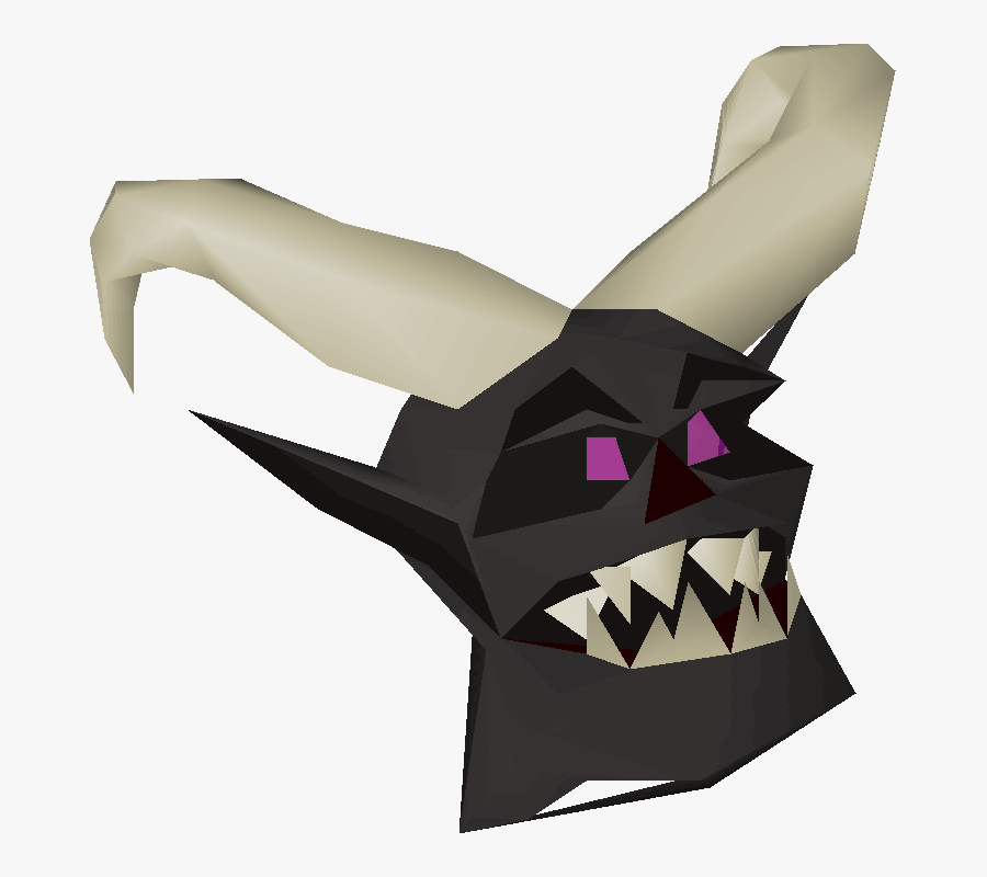 Black Demon Mask Detail - Cartoon, Transparent Clipart