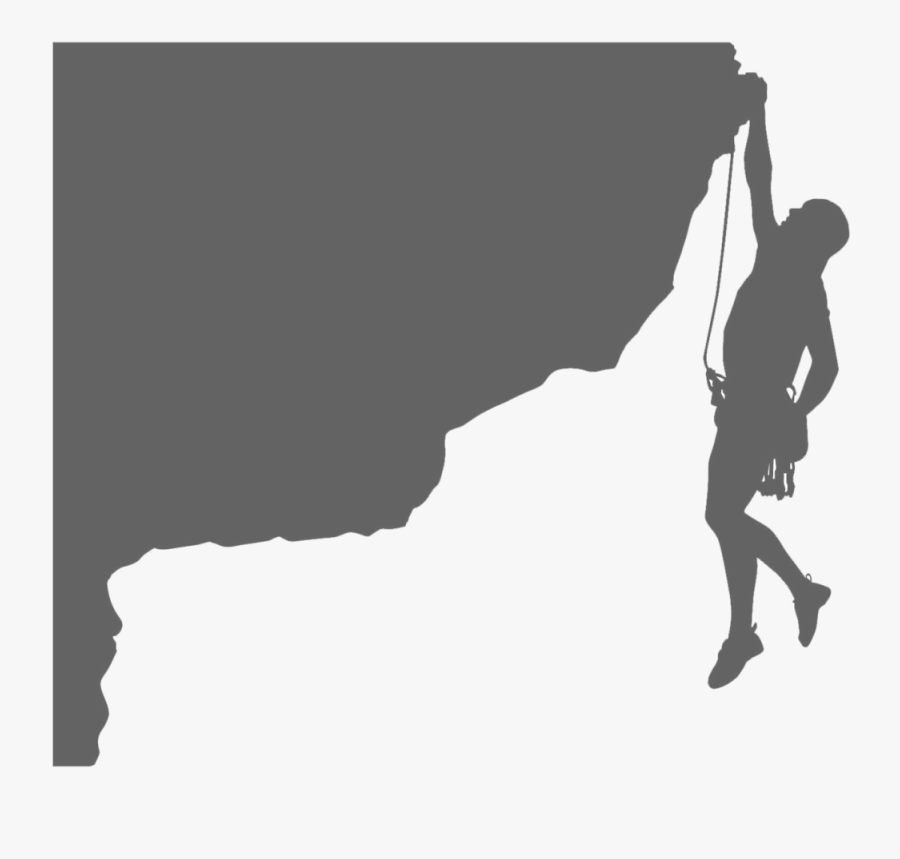 Climbing Wall Mountaineering Silhouette Sport - Modern Mountaineering Logo, Transparent Clipart