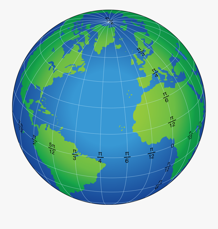 Radian View Of The World - North Pole To Equator, Transparent Clipart