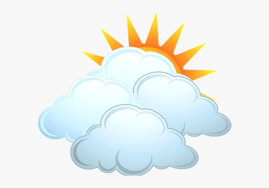 Partly Cloudy Clipart Image With Rain Transparent Png - Partly Cloudy Clip Art, Transparent Clipart