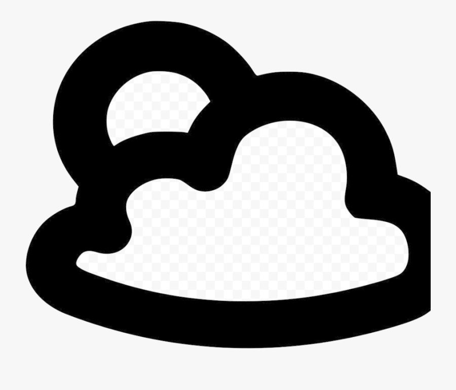 Partly Cloudy Clip Art Line Emoji Transparent Png, Transparent Clipart