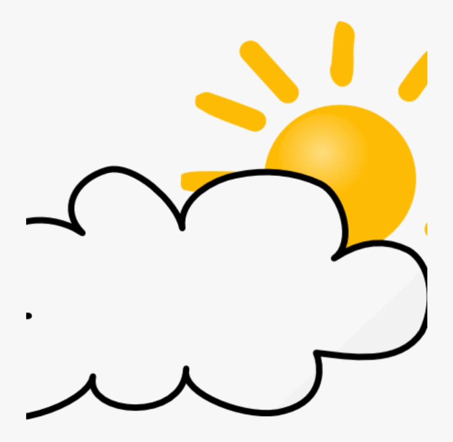 Partly Cloudy Clipart Black And Transparent Png - Cloud Outline, Transparent Clipart