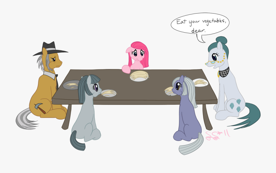 Transparent Family Eating Together Clipart - Pinkamena Pinkie Pie Family, Transparent Clipart
