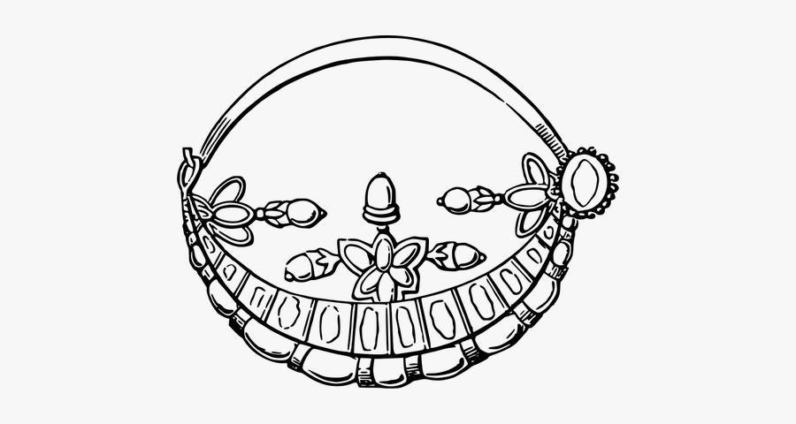Traditional Jewelry - Clipart Black And White Jewellery, Transparent Clipart