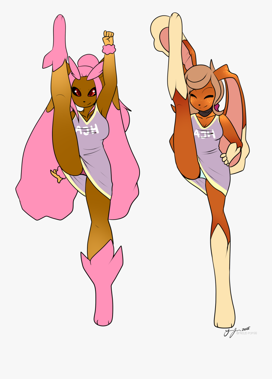 Drawn Freckles Cheerleader - Lopunny Cheerleader, Transparent Clipart