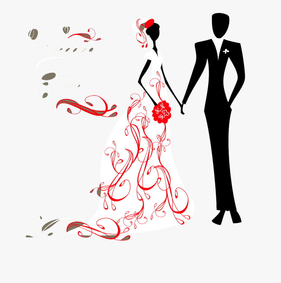 Bride And Groom Holding Hands - Bride And Groom Hands Png, Transparent Clipart