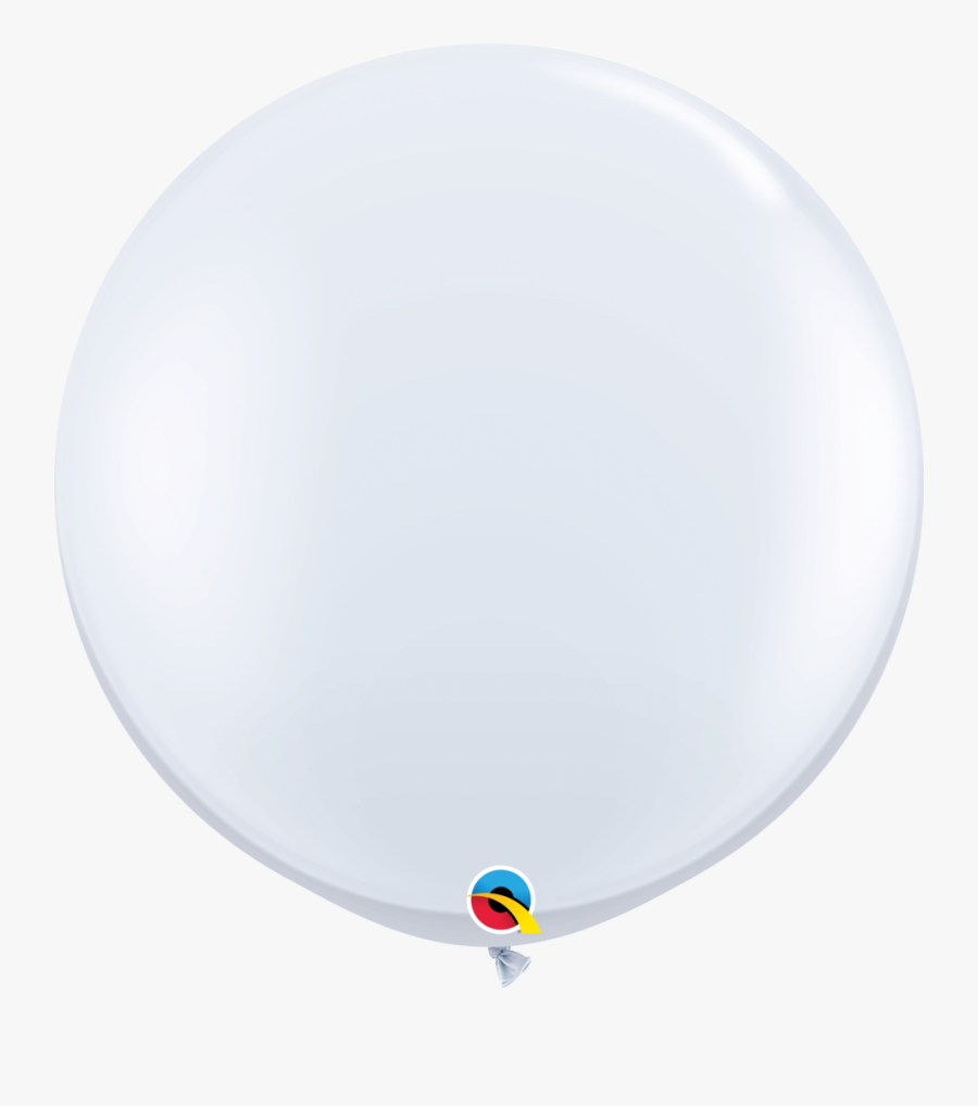 3 Ft White Balloons, Transparent Clipart