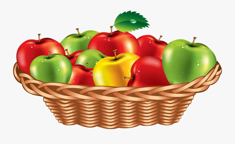 Basket Of Apples Png, Transparent Clipart