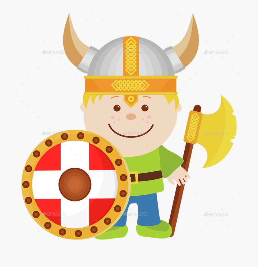 Little Cartoon Viking Boat, Transparent Clipart