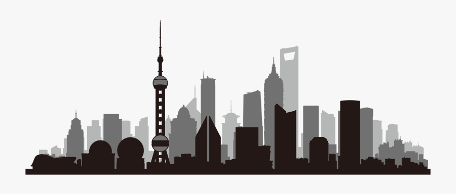 Shanghai Royalty-free Skyline - Silhouette Shanghai Skyline, Transparent Clipart