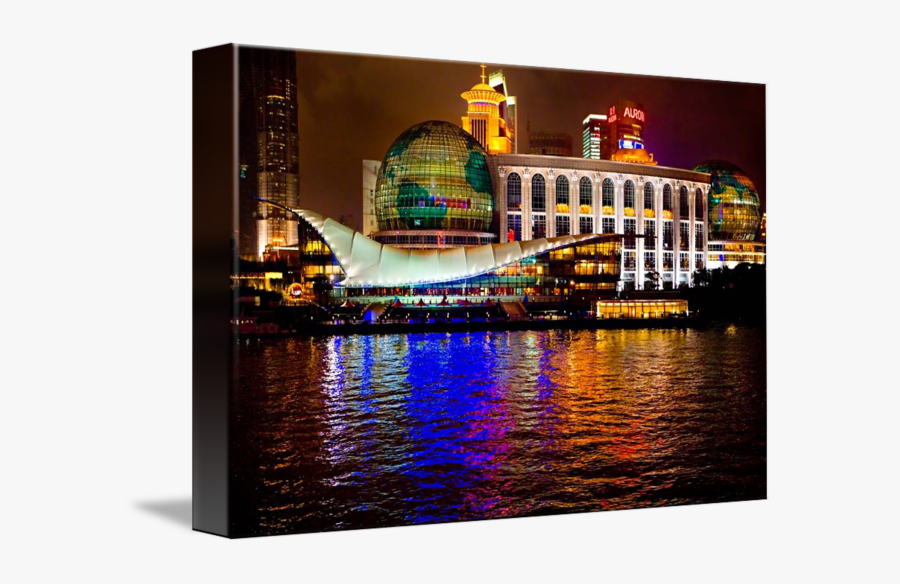 Clip Art Shanghai At Night - Commercial Building, Transparent Clipart