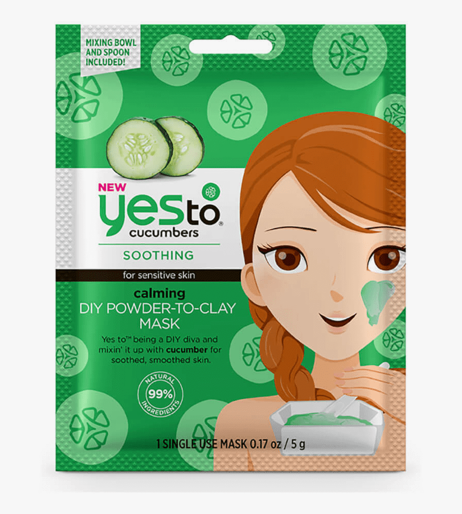 Transparent Dollar Tree Png - Yes To Cucumbers Mask, Transparent Clipart