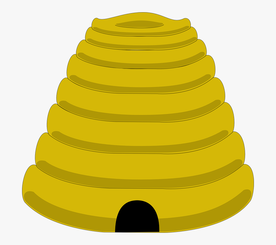 Beehive Clipart Clip Art - Bee Hive Template Yellow, Transparent Clipart
