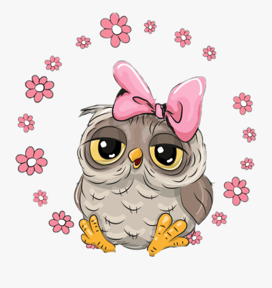 Funny Cartoon Owl, Transparent Clipart