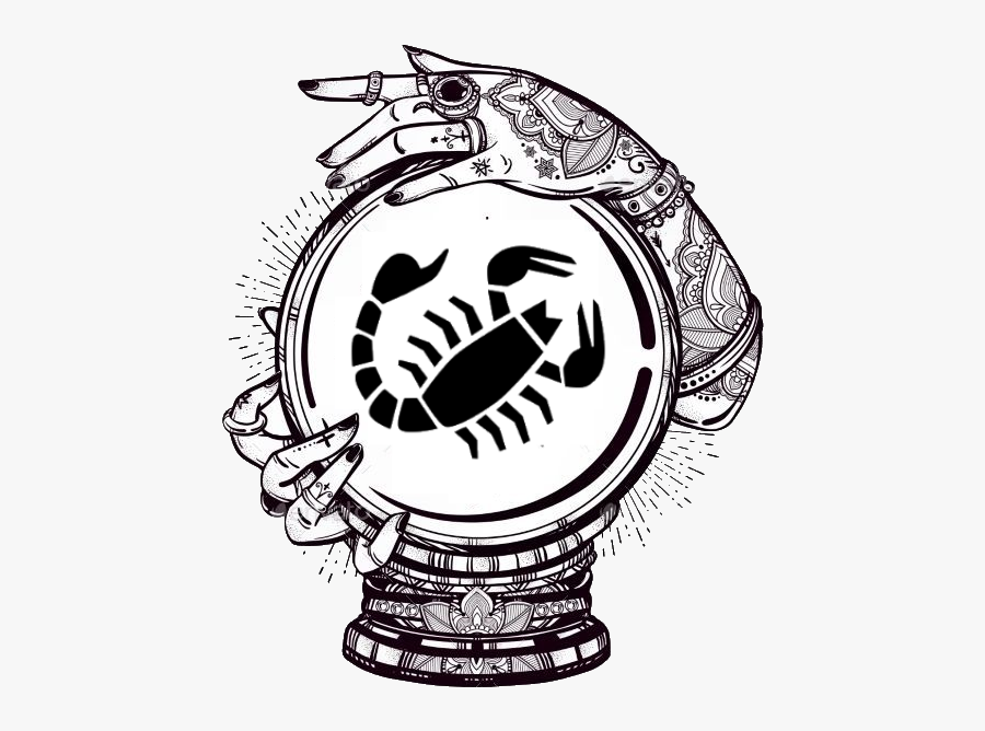 Scorpio Constellation Traits And Mythology Of The Zodiac - Crystal Ball Gypsy Tattoo, Transparent Clipart