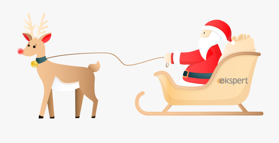 Santa - Sitting, Transparent Clipart