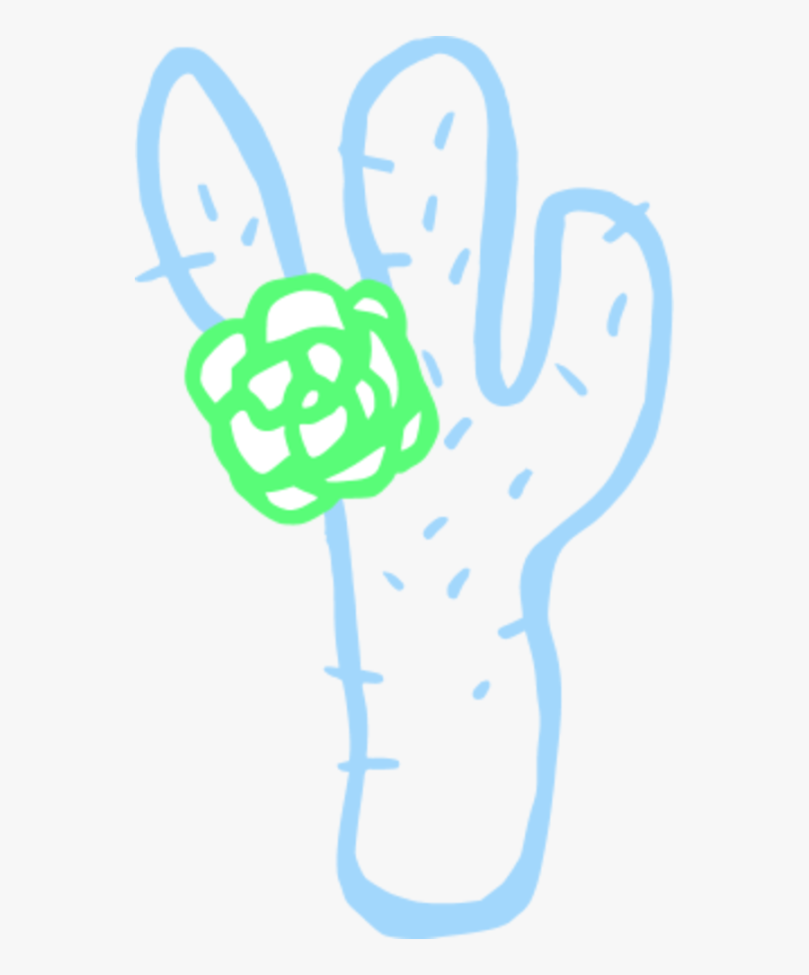 Cactus Plant Cartoon Simple - Cactus Png Blanco Y Negro, Transparent Clipart