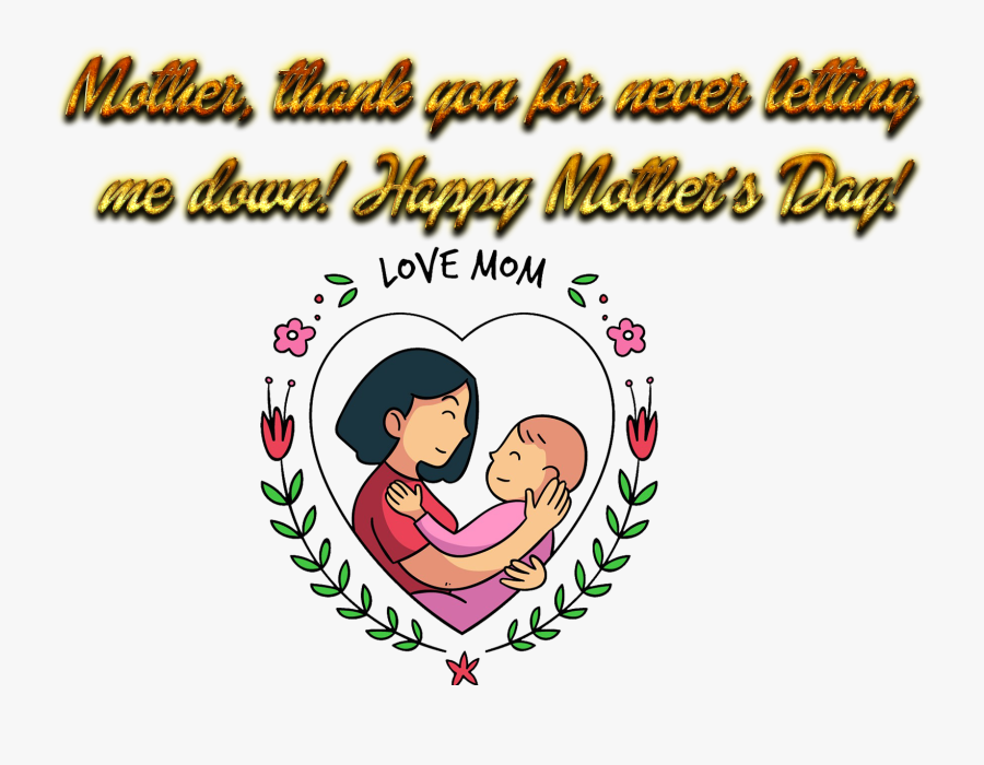 Mothers Day Png Free Background - Love Mother Day Cartoon, Transparent Clipart