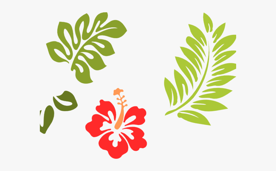 Hawaiian Flowers Black And White, Transparent Clipart