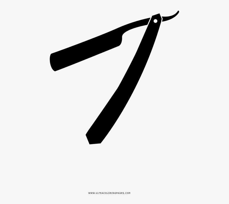 Straight Razor Coloring Page - Imagem De Navalha Png, Transparent Clipart