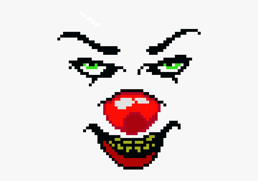 Pennywise Pixel Art Grid, Transparent Clipart